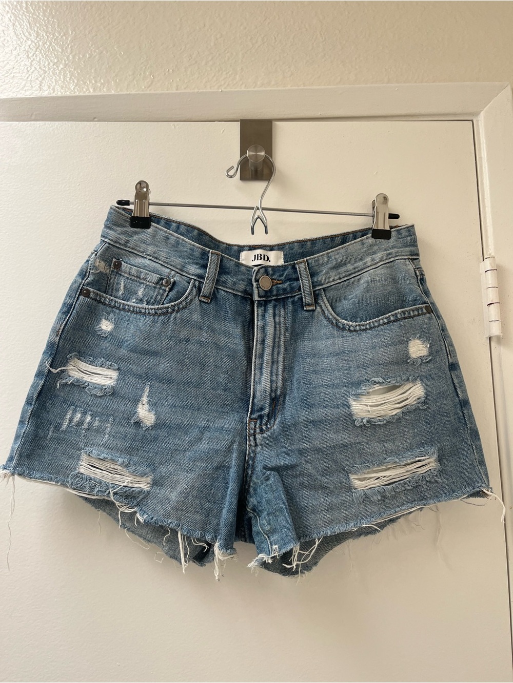 Just Black Denim Distressed Jean Shorts